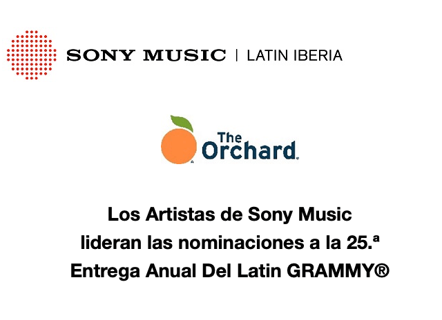 Los Artistas de Sony Music lideran las nominaciones a la 25.ª Entrega Anual Del Latin GRAMMY® (SMFSTORE)