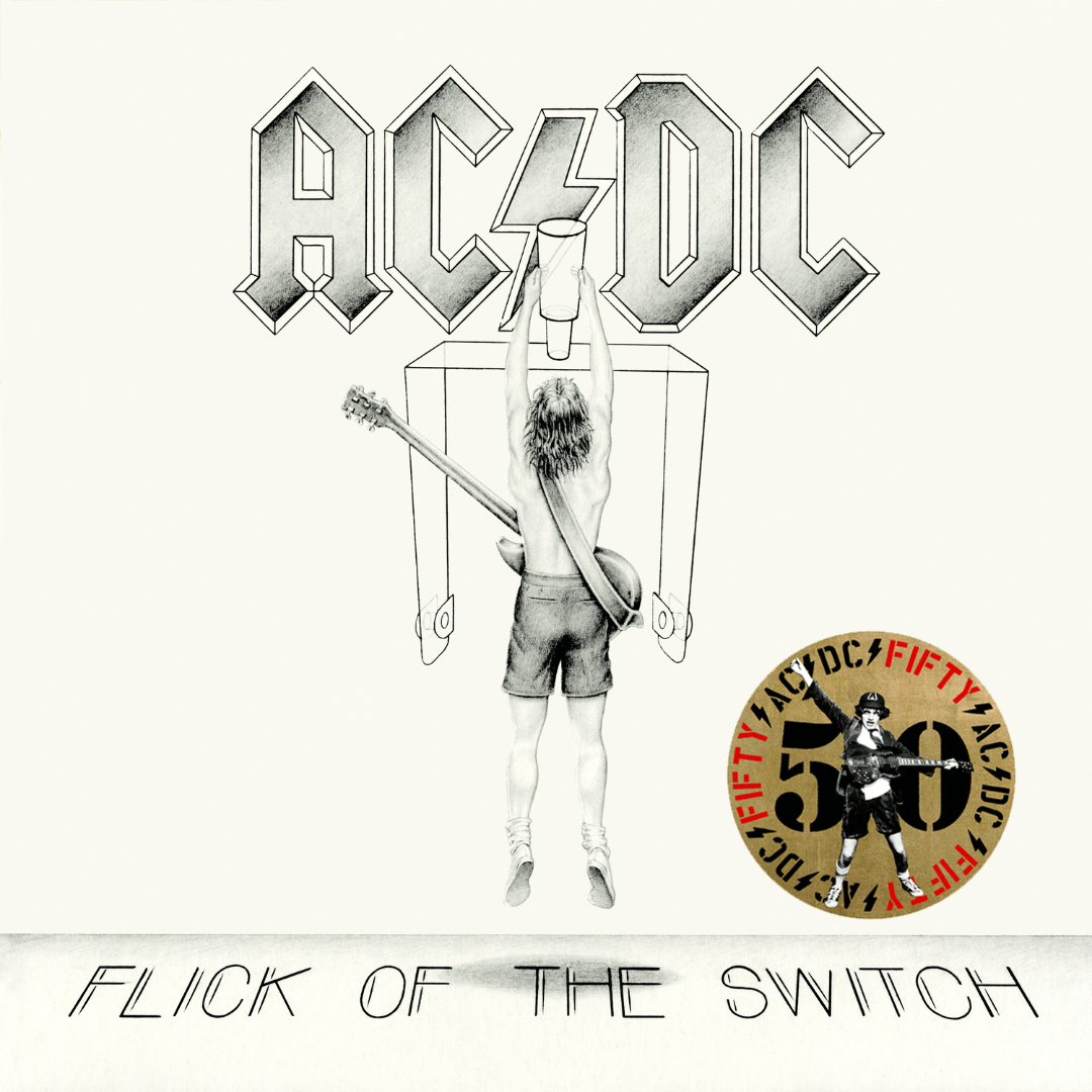 Flick Of The Switch LP Edición 50ª Aniversario Vinilo Dorado en SMFSTORE AC/DC, Flick Of The Switch, LP, vinilo dorado, edición de coleccionista, 50th anniversary, 50 aniversario, rock and roll, heavy metal.