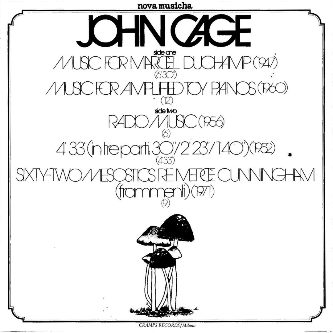 John Cage Edición Limitada Vinilo color blanco en SMFSTORE