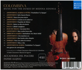 Colombiana, music for the Dukes of Medina Sidonia CD