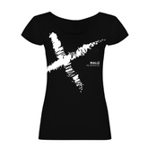 Camiseta Chica Mil Batallas Negra Malú en SMFSTORE